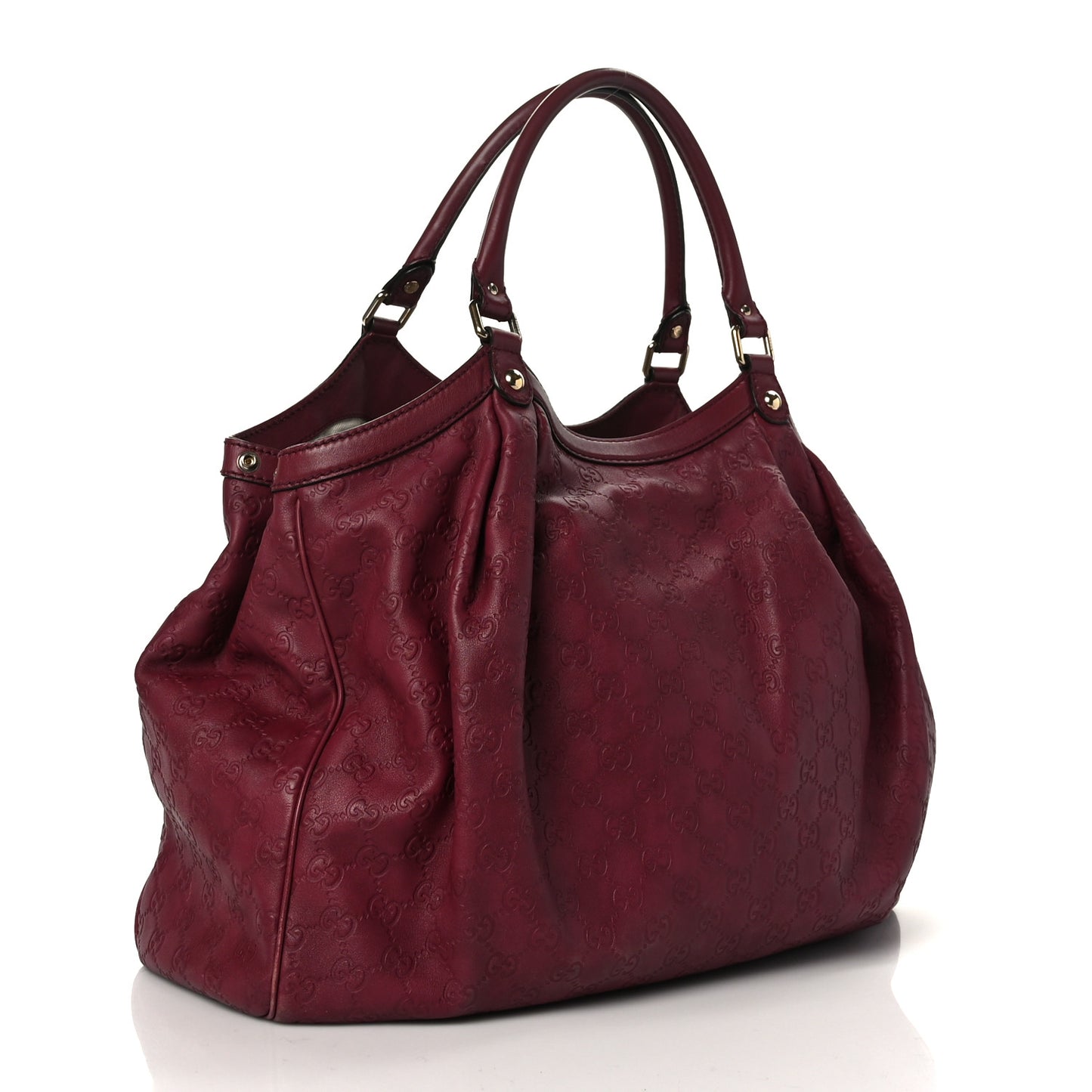 Guccissima Large Sukey Tote Red