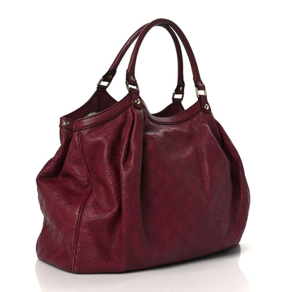 Gucci Guccissima Large Sukey Tote Red 2 of 9