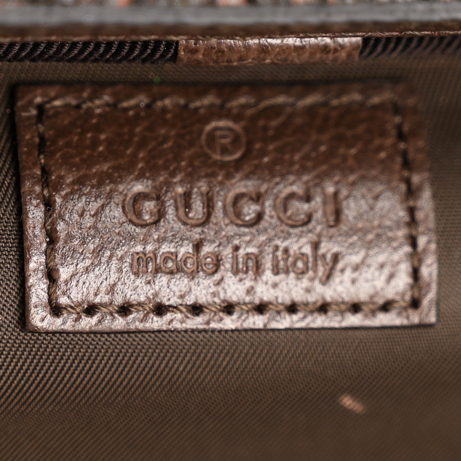 Gucci GG Supreme Monogram Textured Calfskin Web Ophidia Vanity Cosmetic Case Beige Ebony New Acero 6 of 9