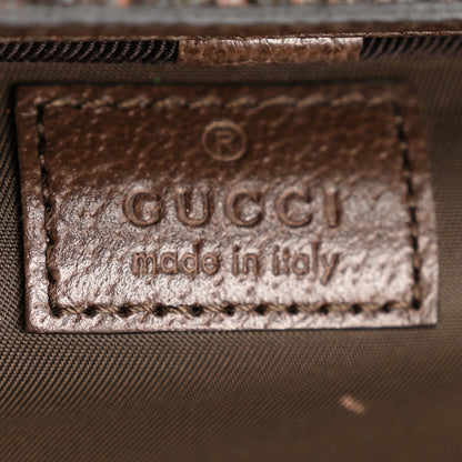 Gucci GG Supreme Monogram Textured Calfskin Web Ophidia Vanity Cosmetic Case Beige Ebony New Acero 6 of 9