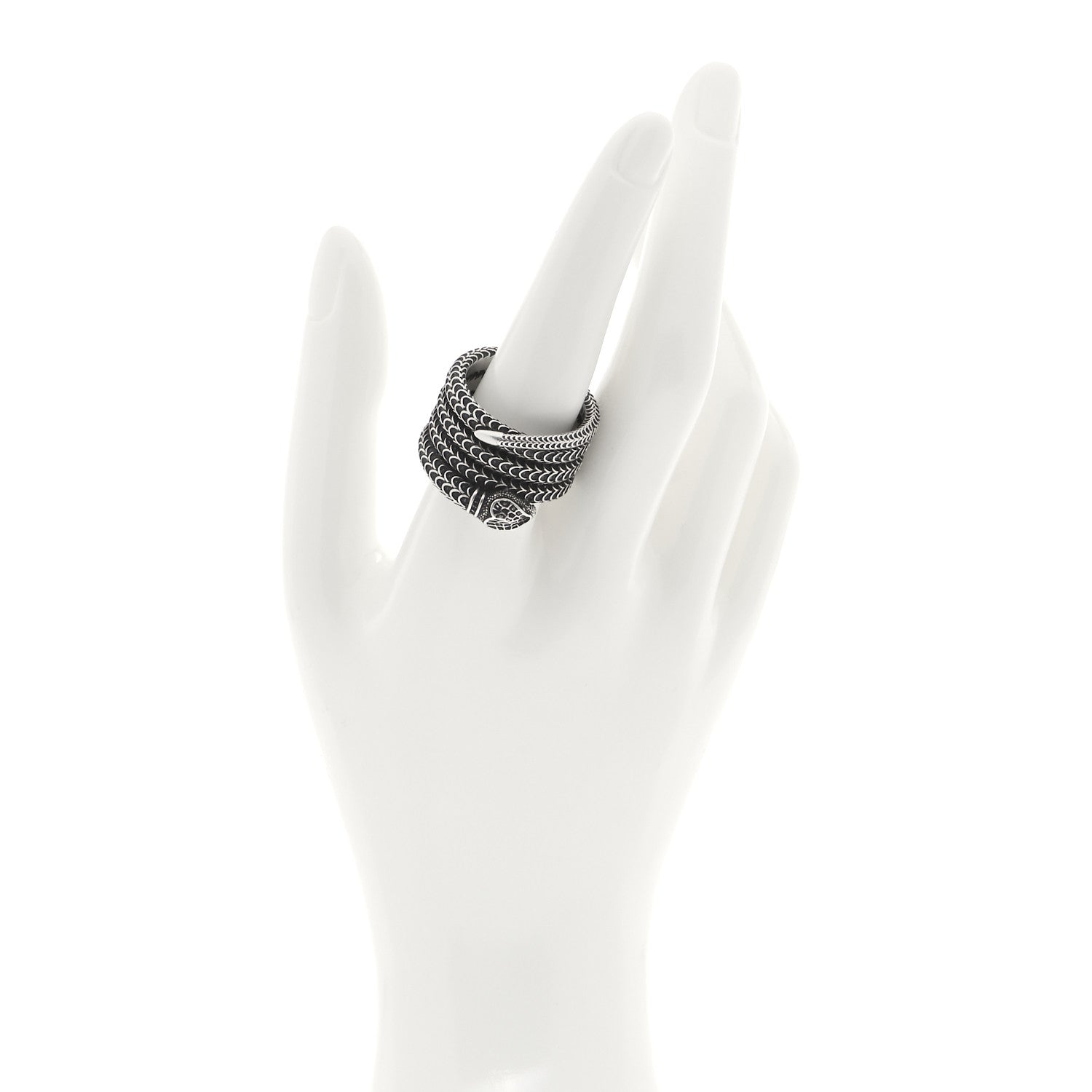 Gucci Sterling Silver Gucci Garden Snake Wrap Ring 62 10 2 of 5