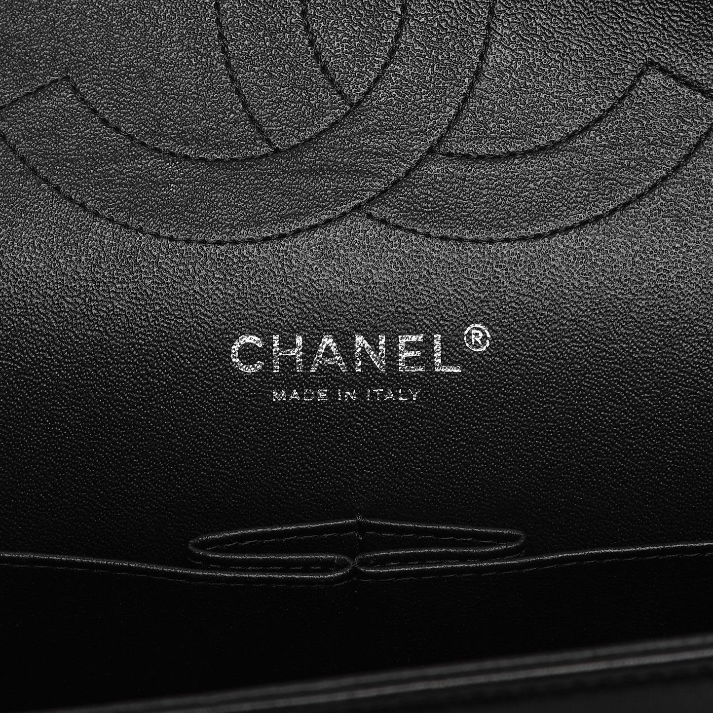 Lambskin Chevron Quilted Jumbo Double Flap So Black