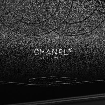 Chanel Lambskin Chevron Quilted Jumbo Double Flap So Black 7 of 15