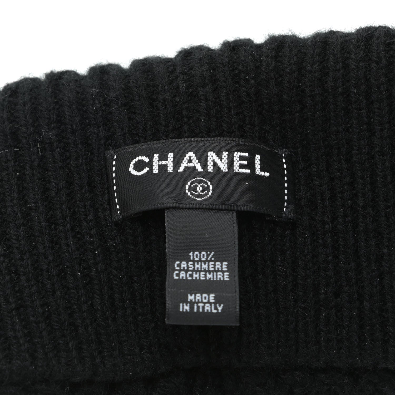 Chanel Cashmere CC Headband Black 4 of 4