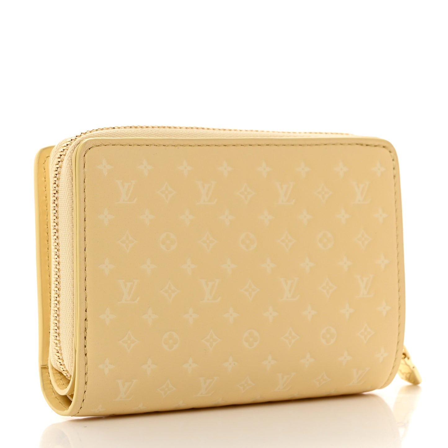 Calfskin Nanogram Embossed Lou Wallet Jaune