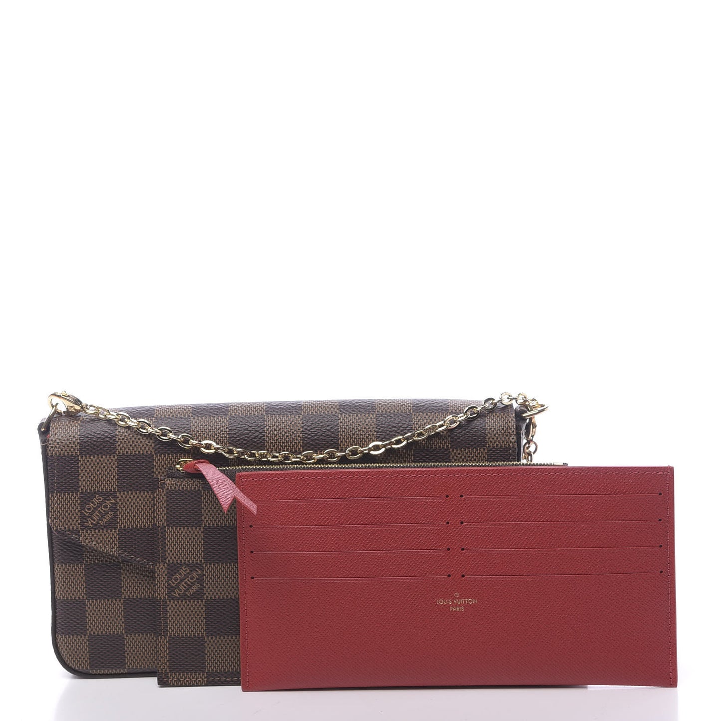 Damier Ebene Pochette Felicie Chain Wallet
