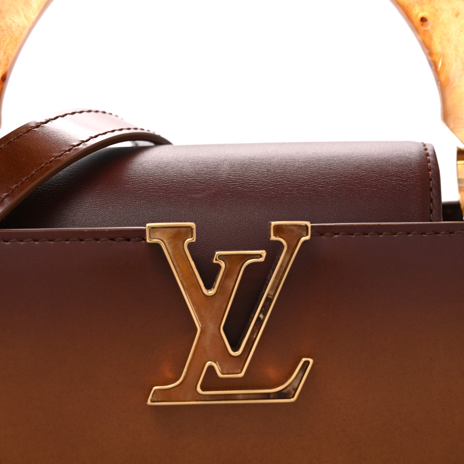 Louis Vuitton Calfskin Resin Capucines BB Smoked Tan 7 of 9