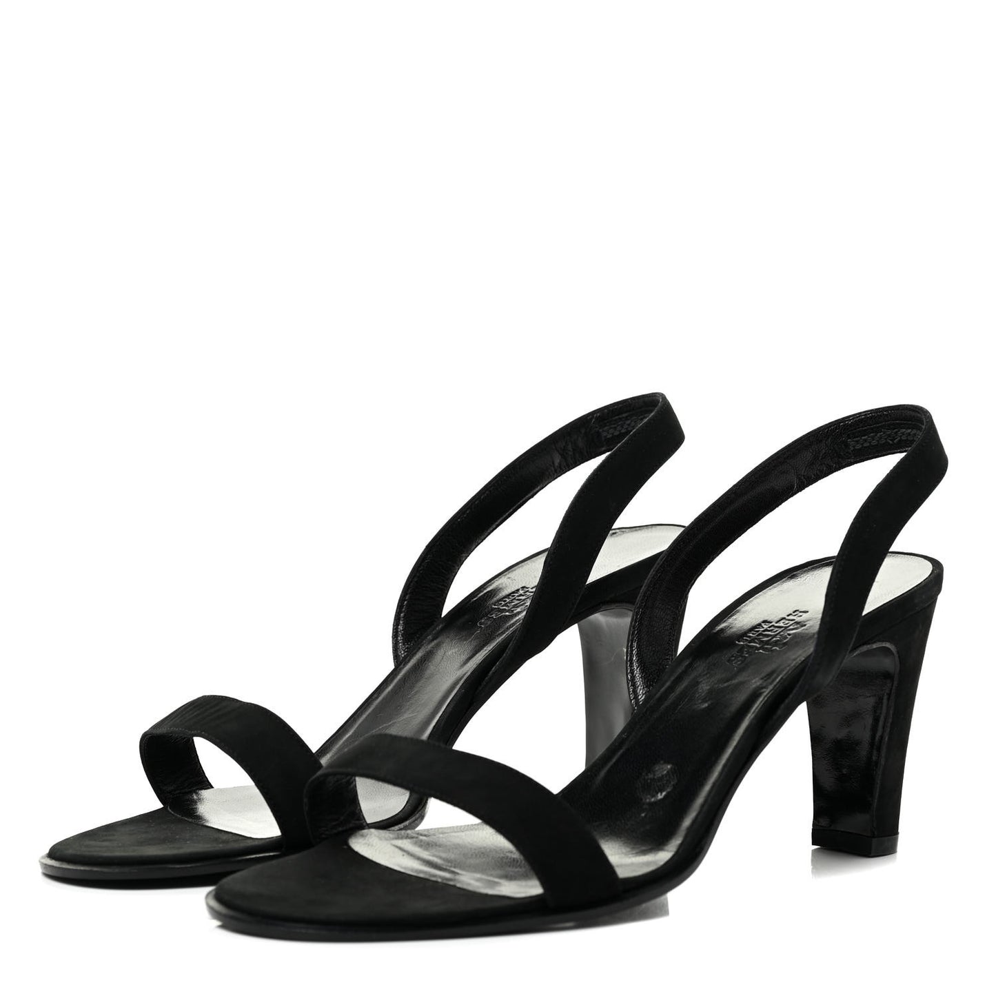 Suede Slingback Sandals 37.5 Black