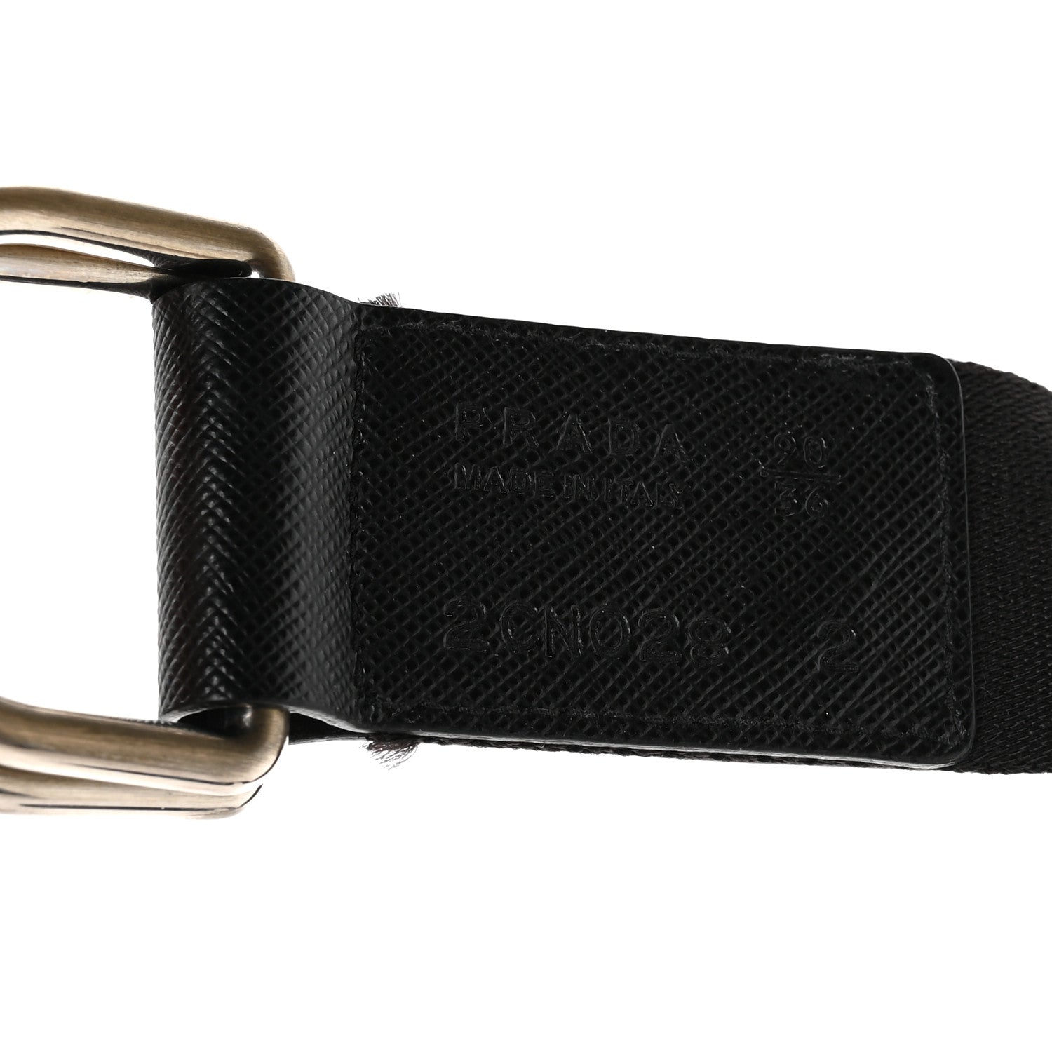 Prada Woven Re-Nylon Saffiano Mens Belt 90 36 Belt Black 4 of 4