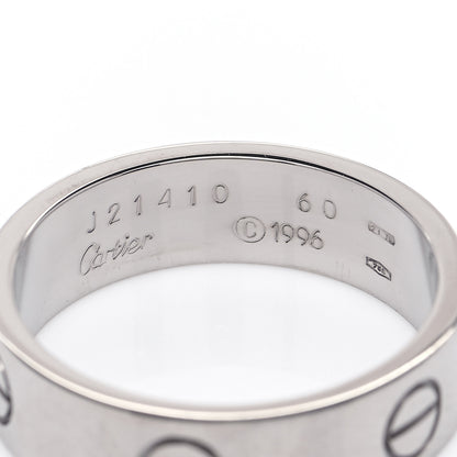 Cartier 18K White Gold 6mm LOVE Ring 60 9 7 of 8