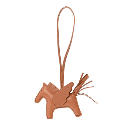 Hermes Milo Lambskin Swift Grigri Rodeo Pegase Horse Bag Charm PM Gold 1 of 5