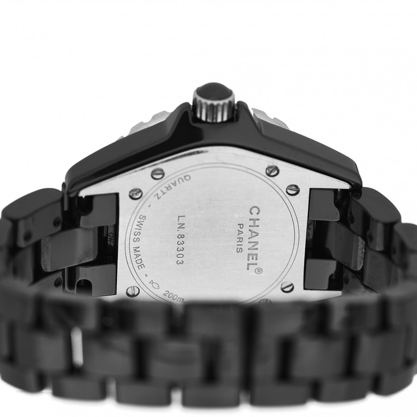 Stainless Steel Ceramic 33mm J12 Quartz Watch Black