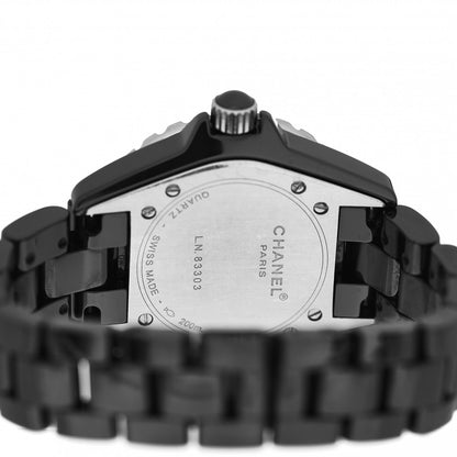 Chanel Stainless Steel Ceramic 33mm J12 Quartz Watch Black 4 of 4