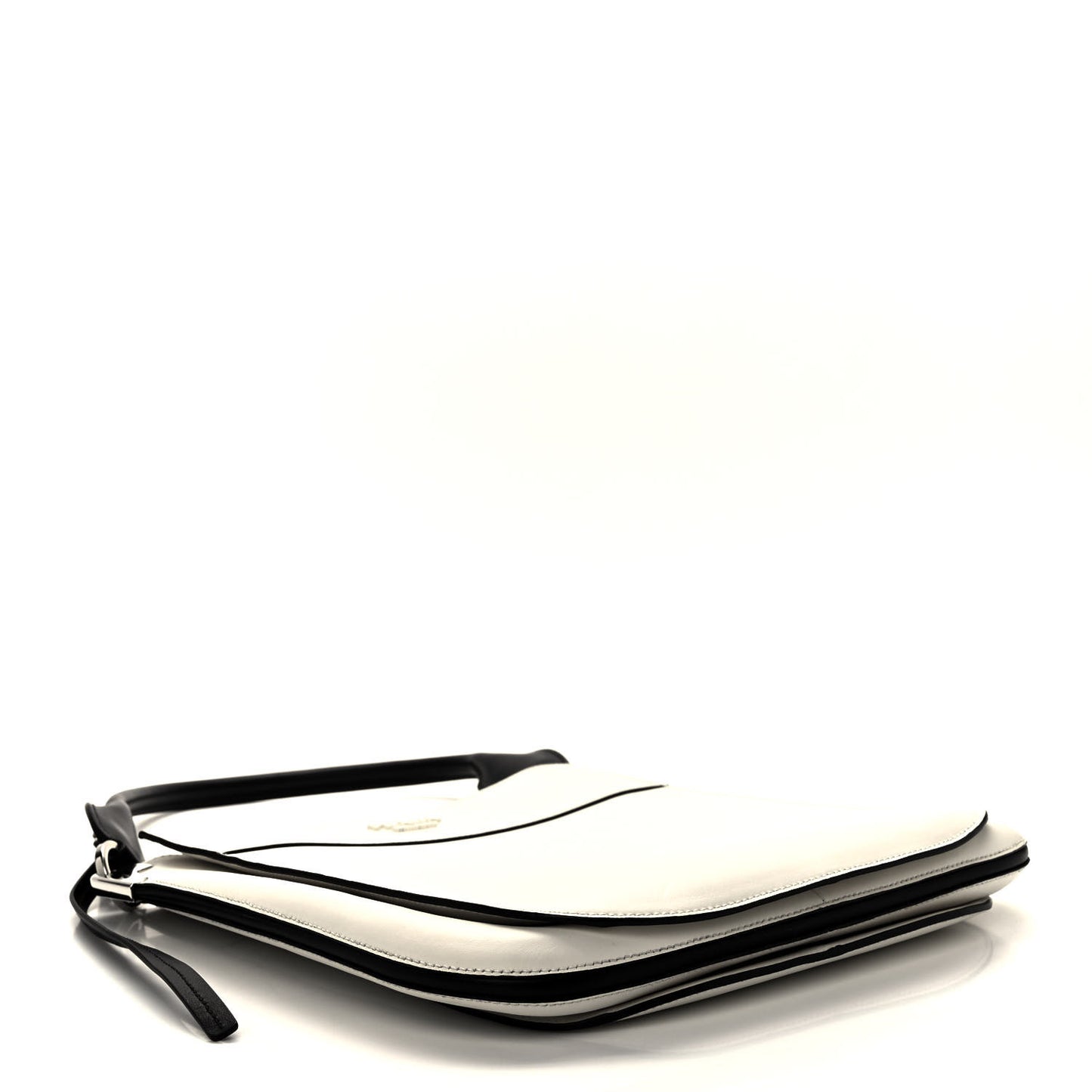 City Calfskin Small Margit Bag White Black