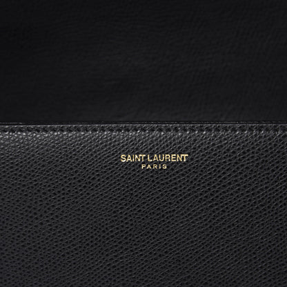 Saint Laurent Textured Calfskin Medium Classic Monogram Universite Bag Black 10 of 12