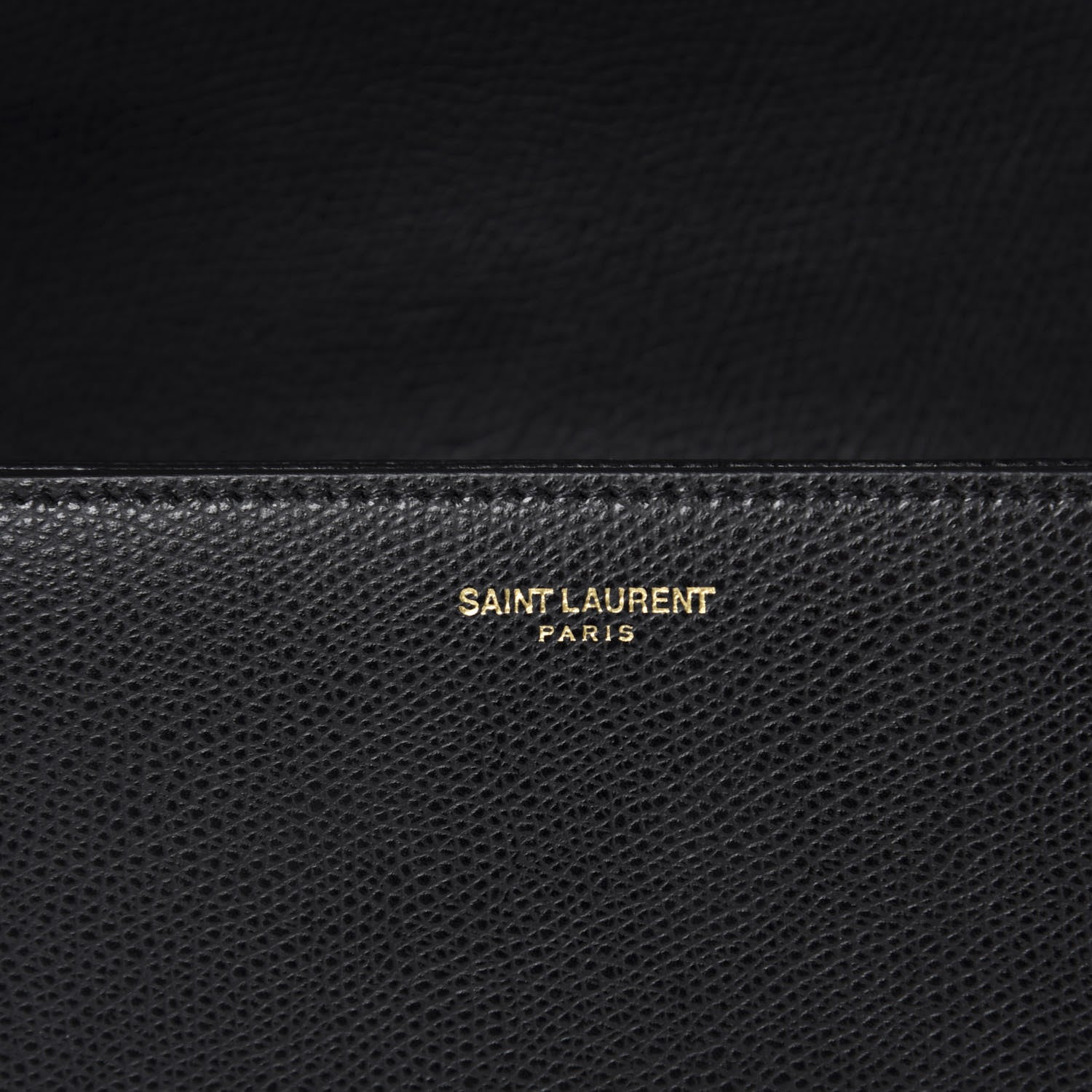 Saint Laurent Textured Calfskin Medium Classic Monogram Universite Bag Black 10 of 12