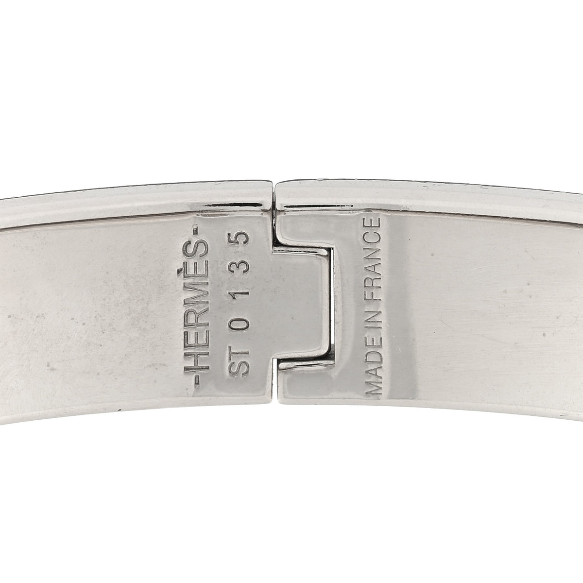 Enamel Narrow Clic Clac H Bracelet PM White