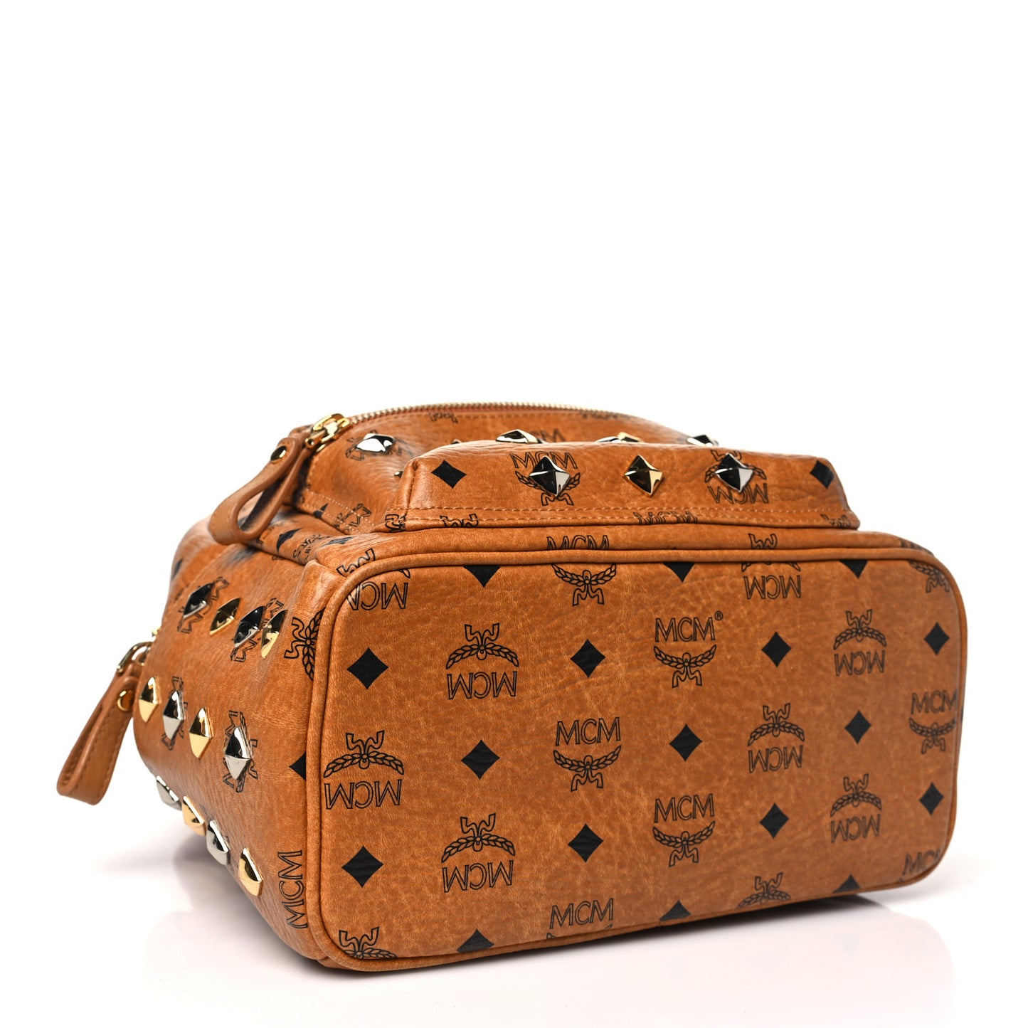 Visetos Studded Small Stark Backpack Cognac