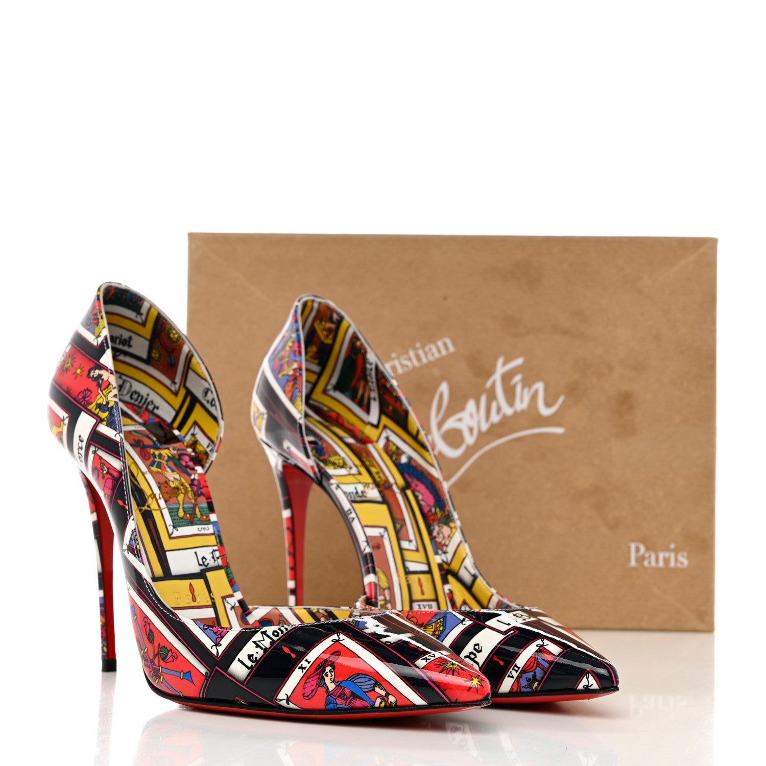 Christian Louboutin Patent Tarot Iriza 100 Pumps 38.5 Multicolor 8 of 8