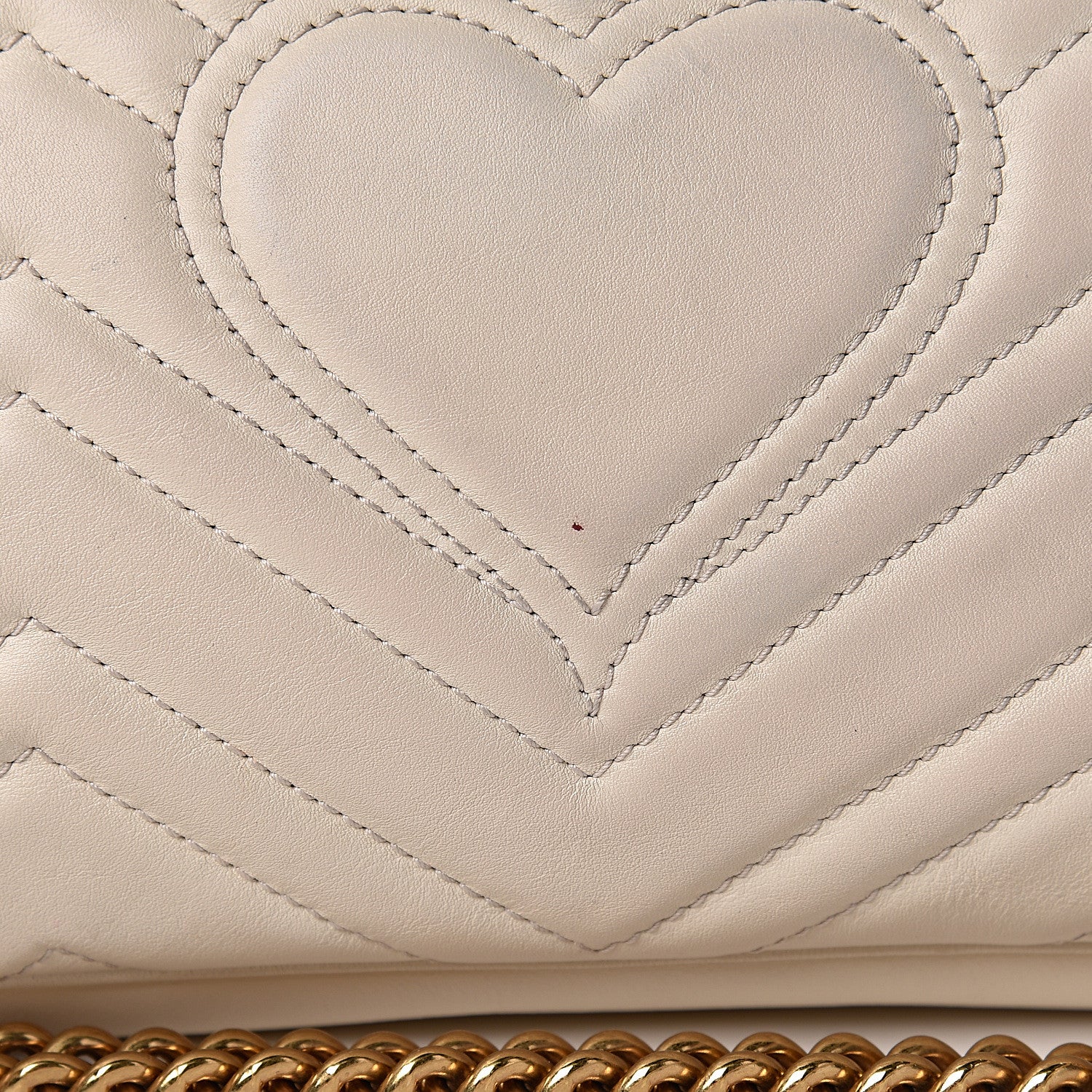 Gucci Calfskin Matelasse Medium GG Marmont Shoulder Bag White 13 of 21
