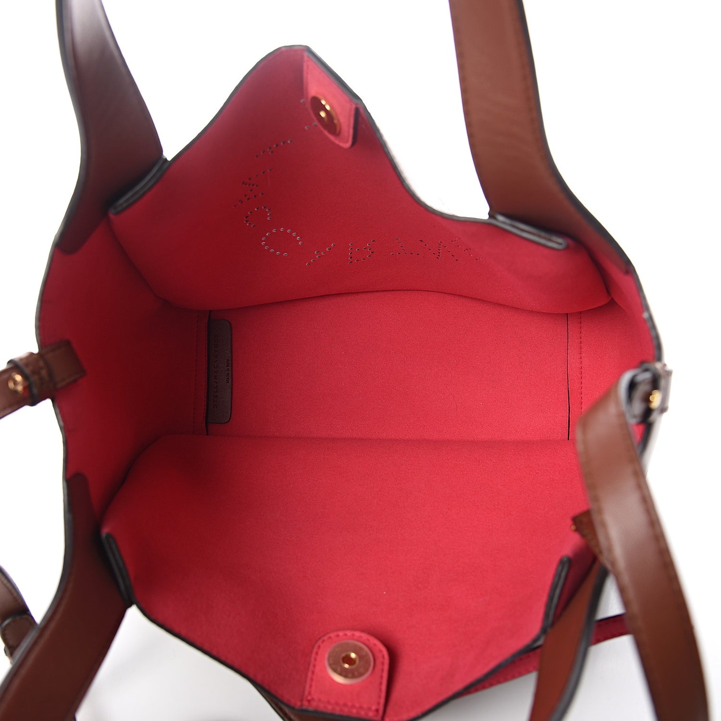 Eco Alter Nappa Perforated Logo Satchel Cinnamon