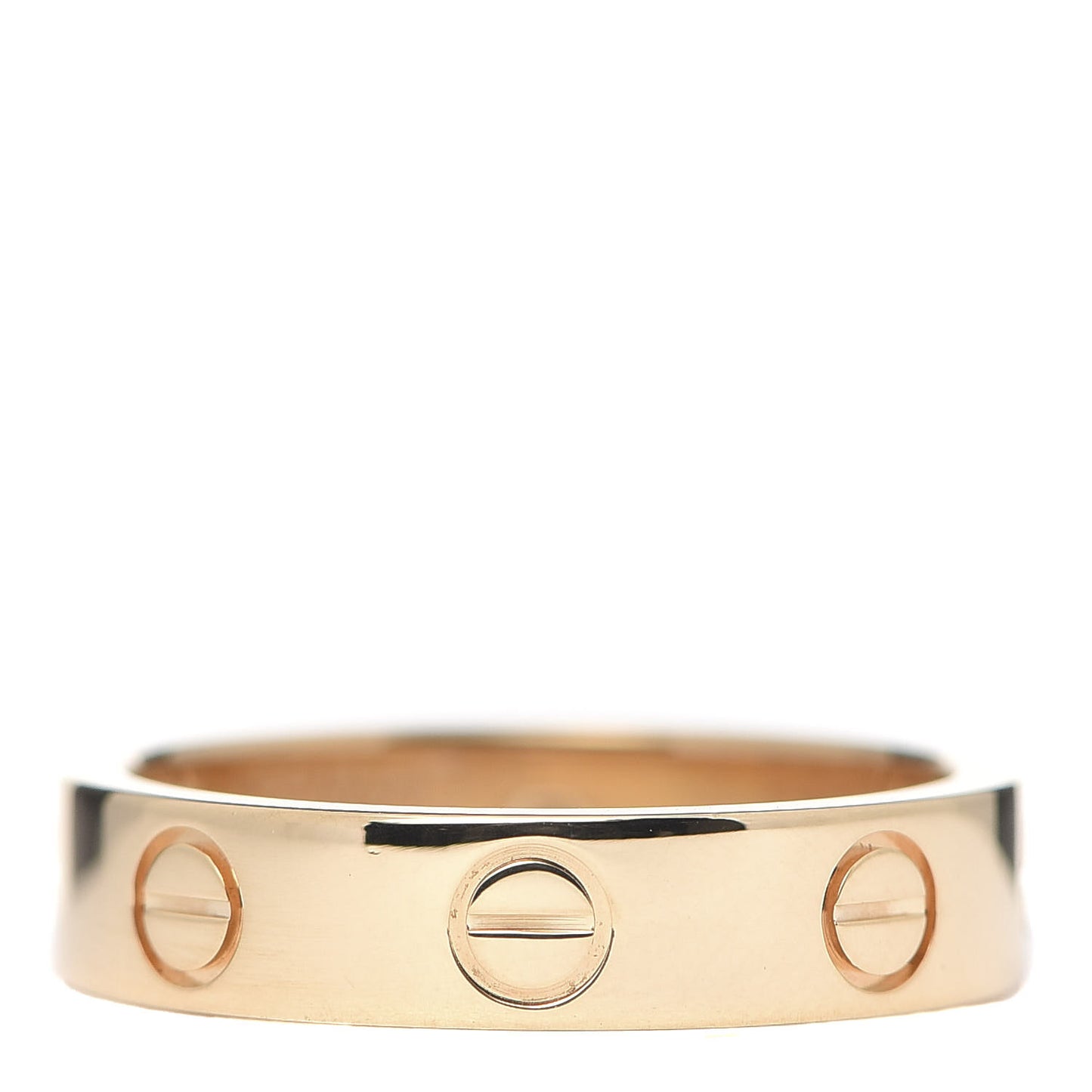 18K Yellow Gold Diamond 4mm LOVE Wedding Band Ring 47 4