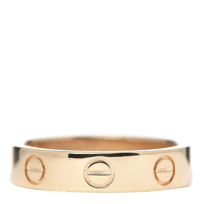 Cartier 18K Yellow Gold Diamond 4mm LOVE Wedding Band Ring 47 4 3 of 4