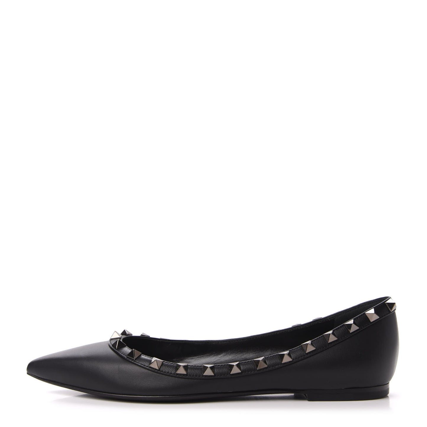 Nappa Rockstud Ballerina Flats 37 Black