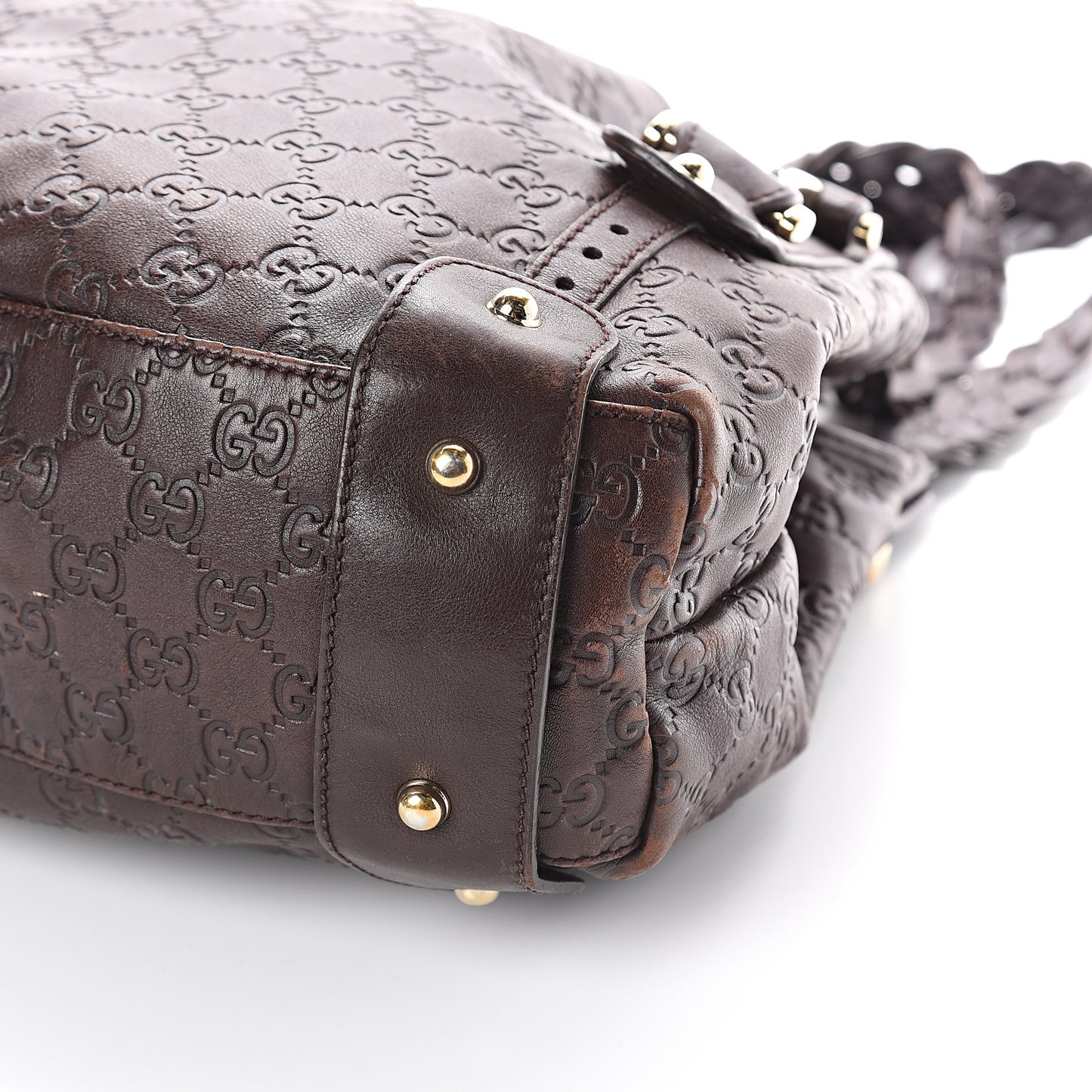 Guccissima Small Pelham Shoulder Bag Chocolate