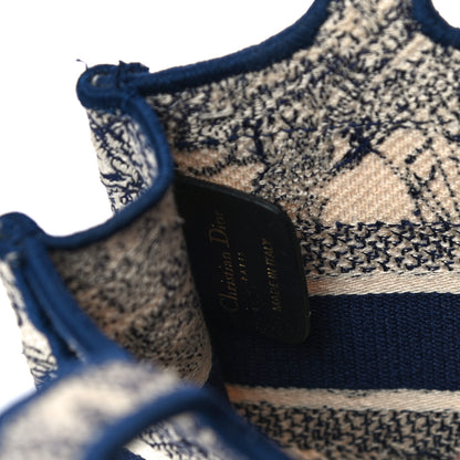 Christian Dior Canvas Embroidered Mini Toile De Jouy Book Tote Blue 5 of 10