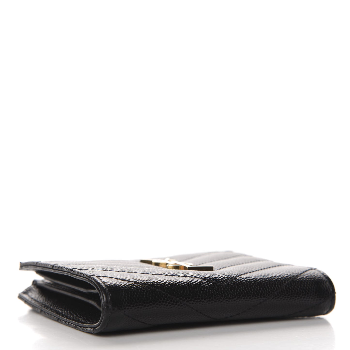 Grain De Poudre Matelasse Chevron Monogram Zipped Card Case Black