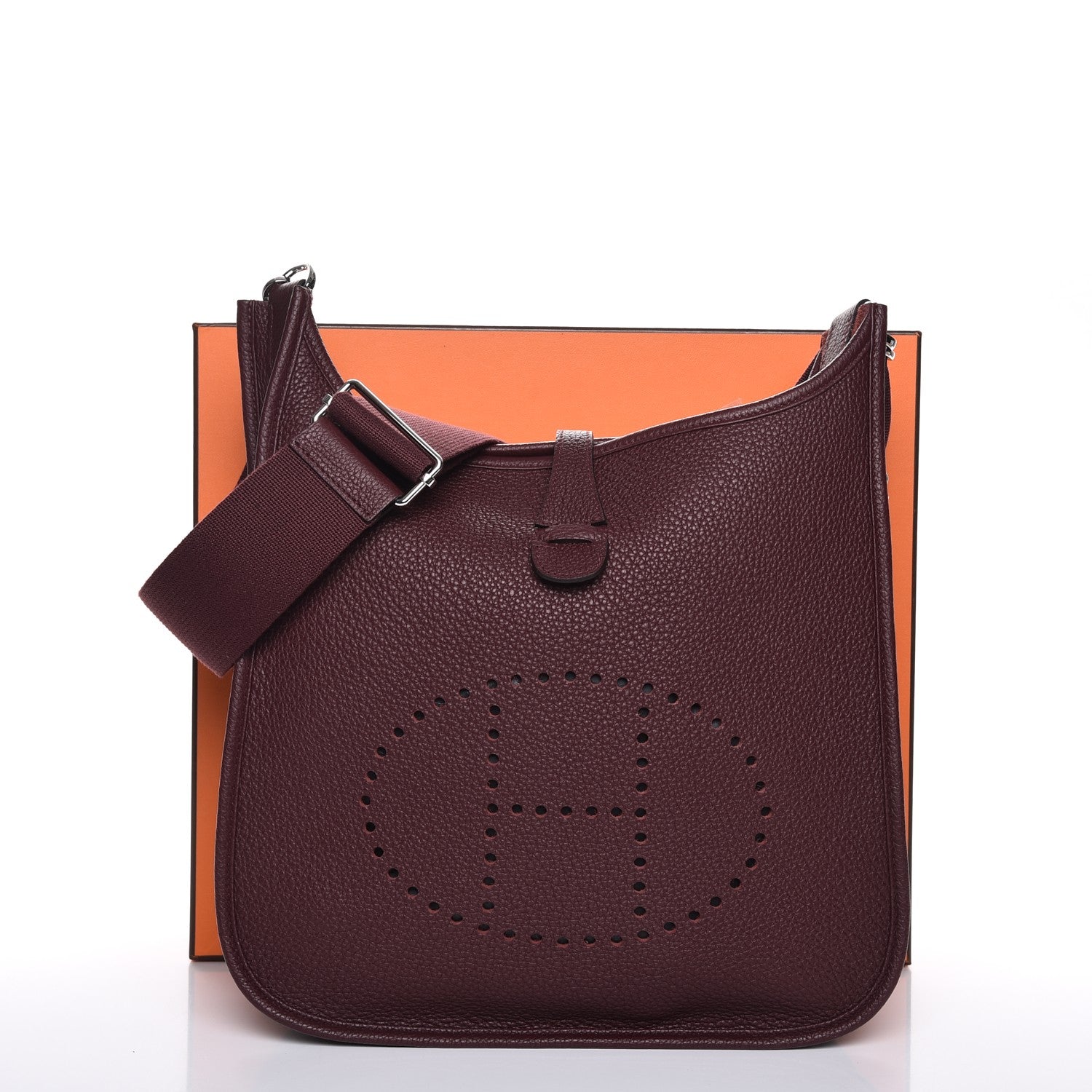 Hermes Taurillon Clemence Evelyne III PM Bordeaux 8 of 8