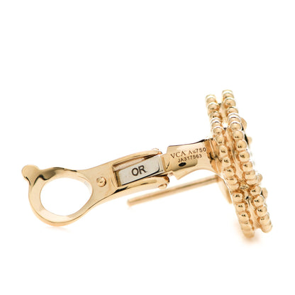 Van Cleef & Arpels 18K Yellow Gold Black Onyx Vintage Alhambra Earrings 4 of 5