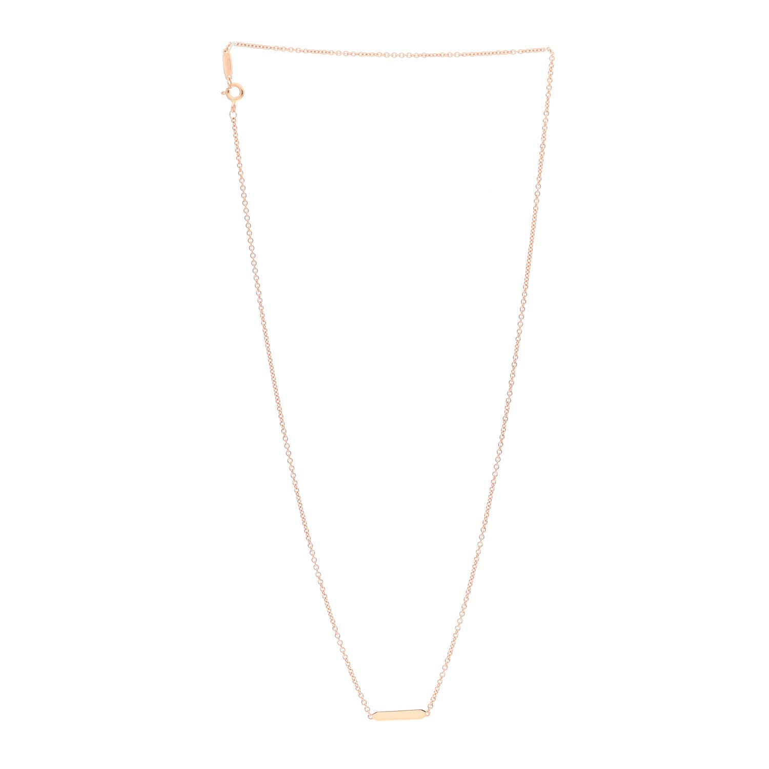Tiffany 18K Rose Gold Tag Chain Necklace 3 of 5