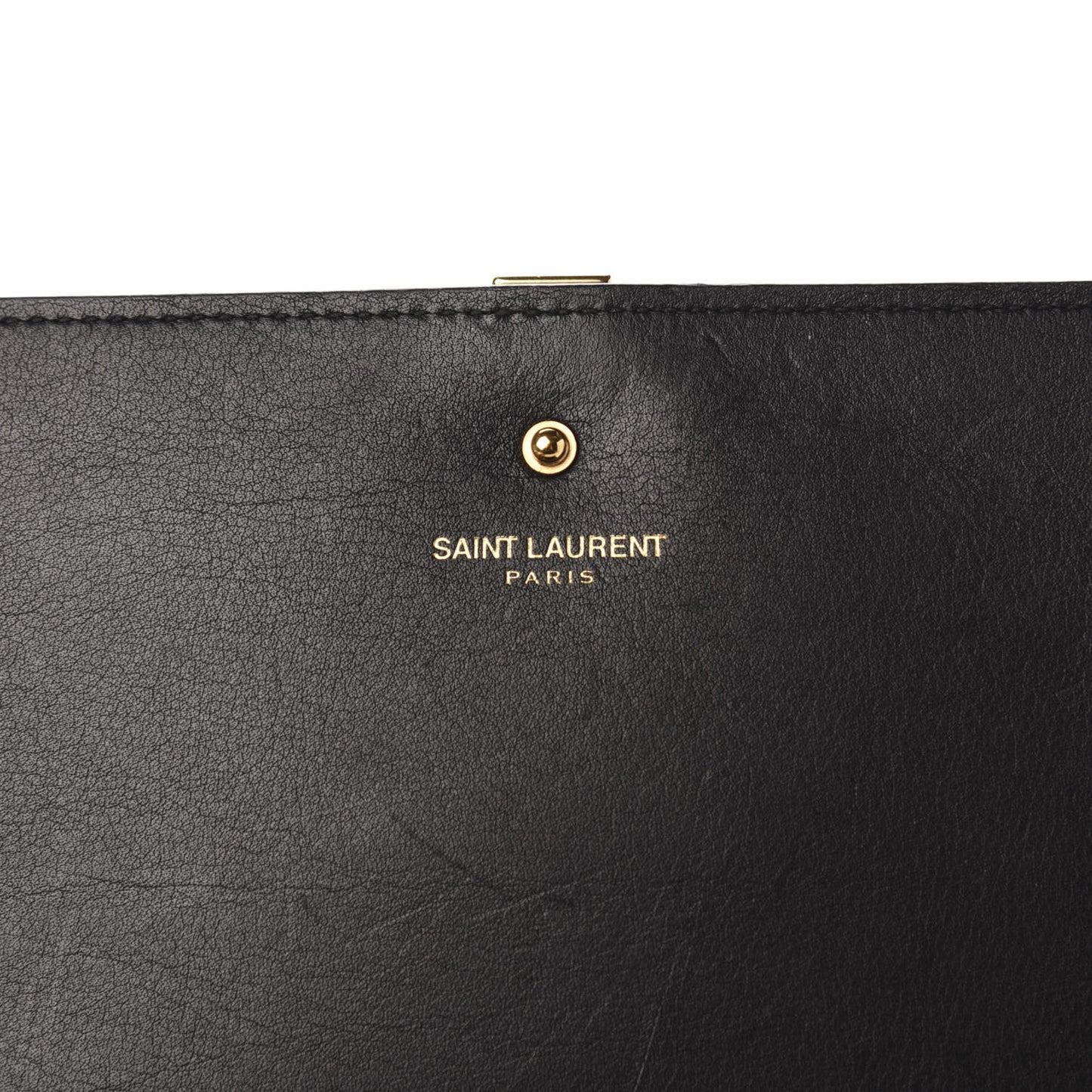 Calfskin Classic Y Ligne Chain Wallet Black