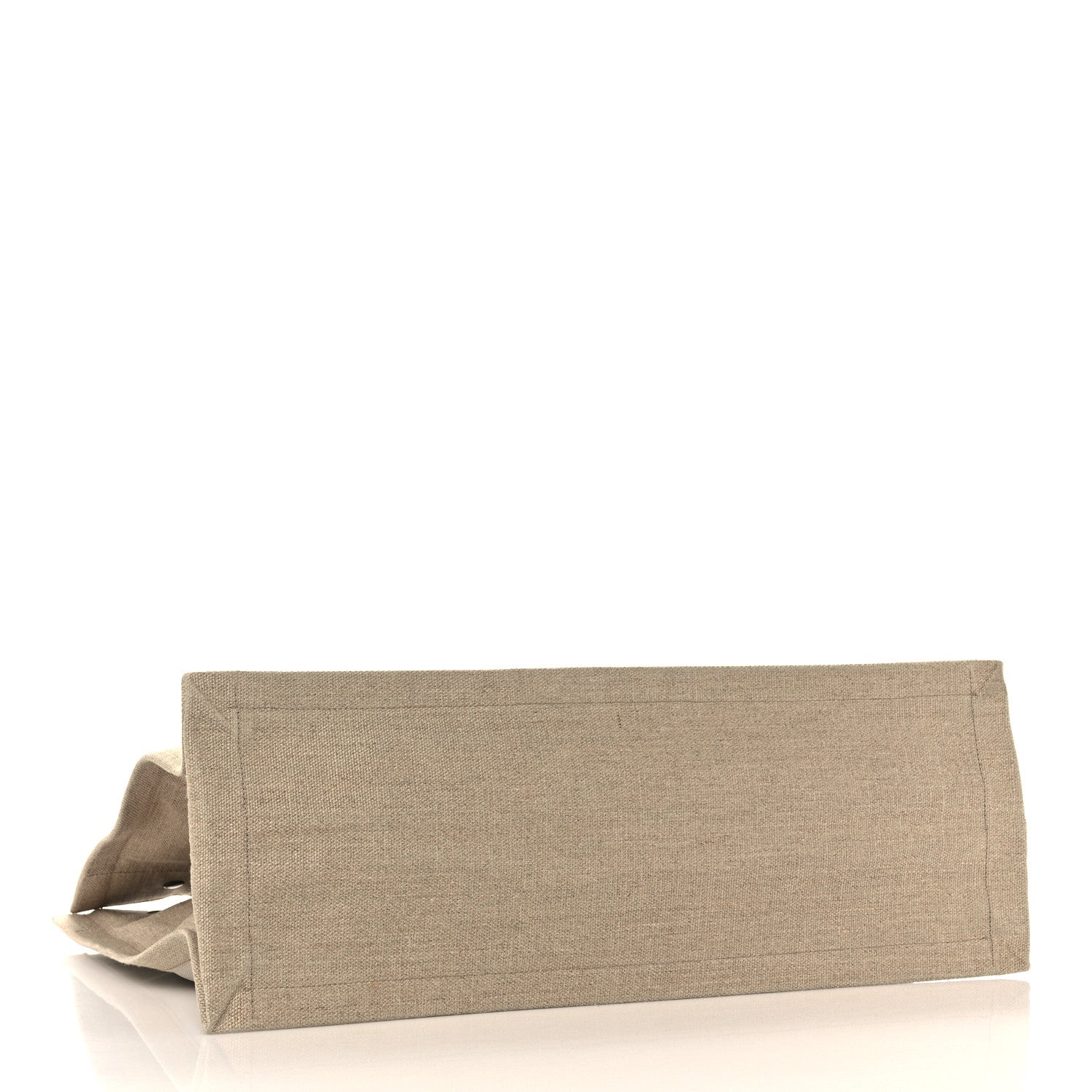 Saint Laurent Linen Calfskin Rive Gauche Tote Optic White 4 of 14
