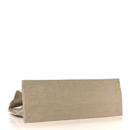 Saint Laurent Linen Calfskin Rive Gauche Tote Optic White 4 of 14