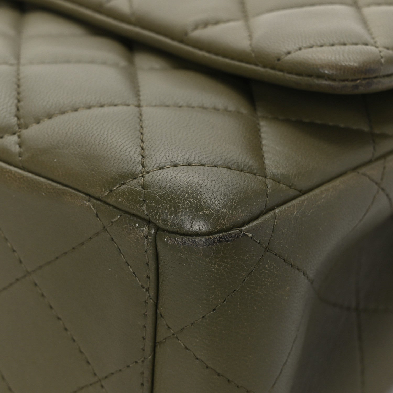Chanel Lambskin Quilted Maxi Double Flap Green 10 of 10