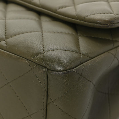 Chanel Lambskin Quilted Maxi Double Flap Green 10 of 10
