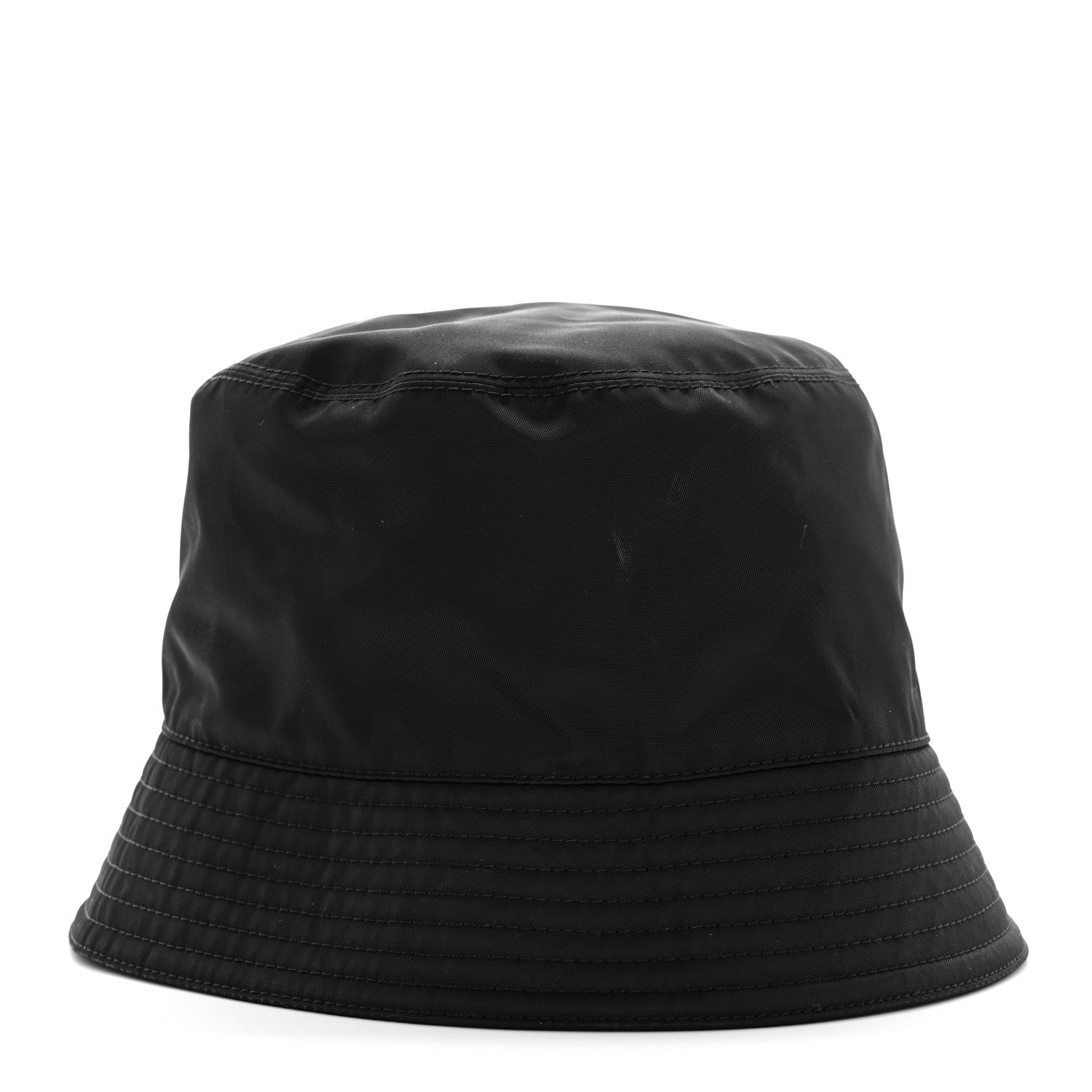 Prada Re-Nylon Metal Triangle Logo Womens Bucket Hat M Black 4 of 10