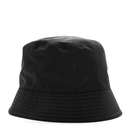 Prada Re-Nylon Metal Triangle Logo Womens Bucket Hat M Black 4 of 10