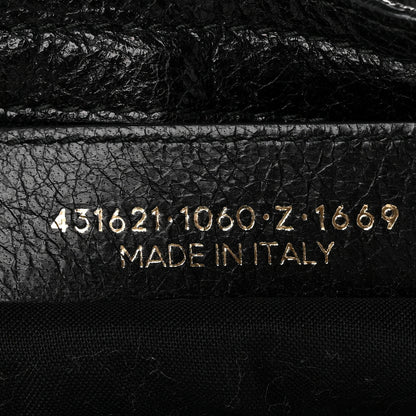 Balenciaga Agneau Classic Hardware S City Logo Strap Black White 6 of 9