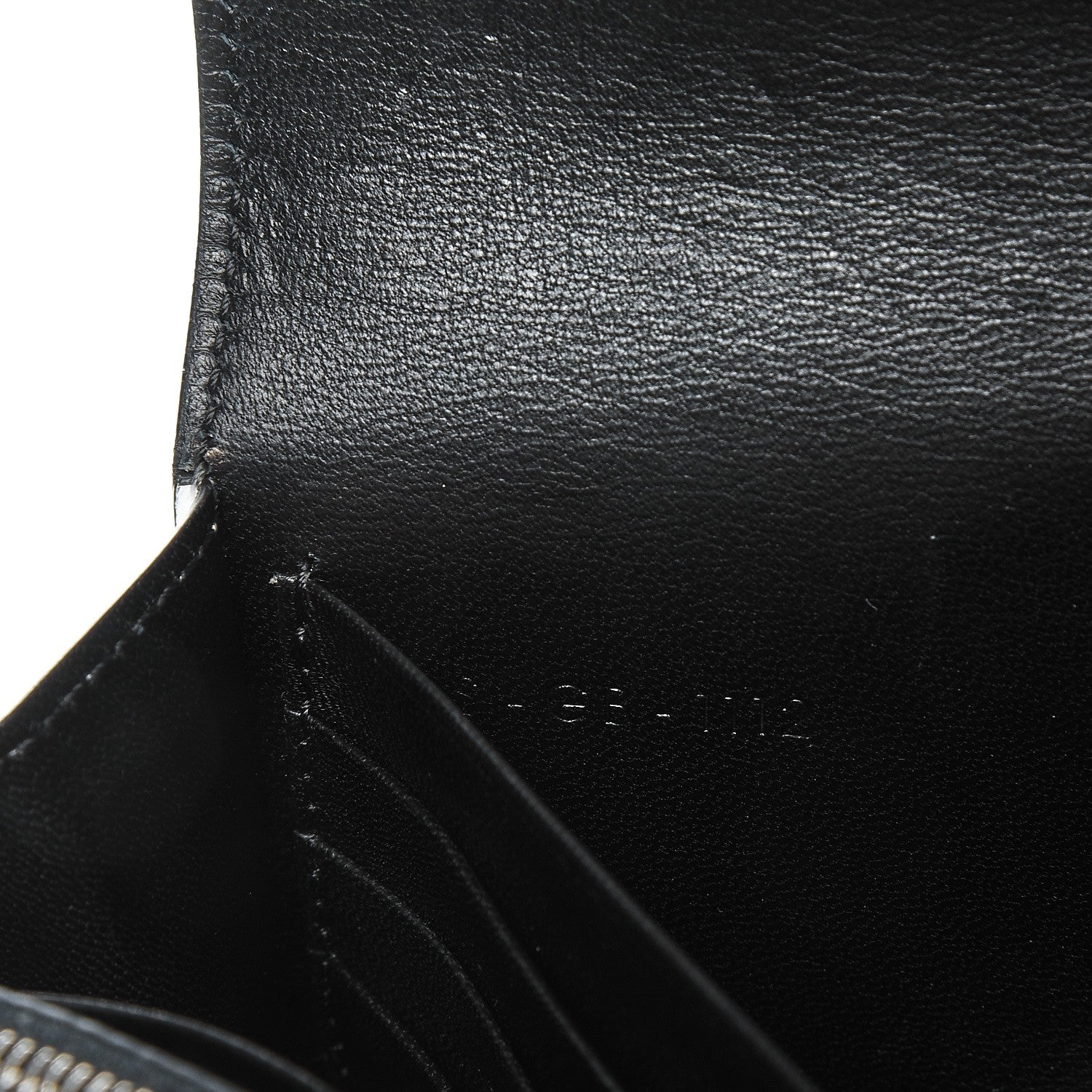 Celine Pony Hair Calfskin Diamond Clutch Wallet White 8 of 8