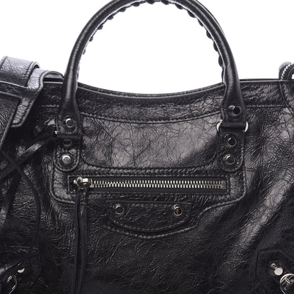 Balenciaga Agneau Classic Silver Hardware S City Black 10 of 10