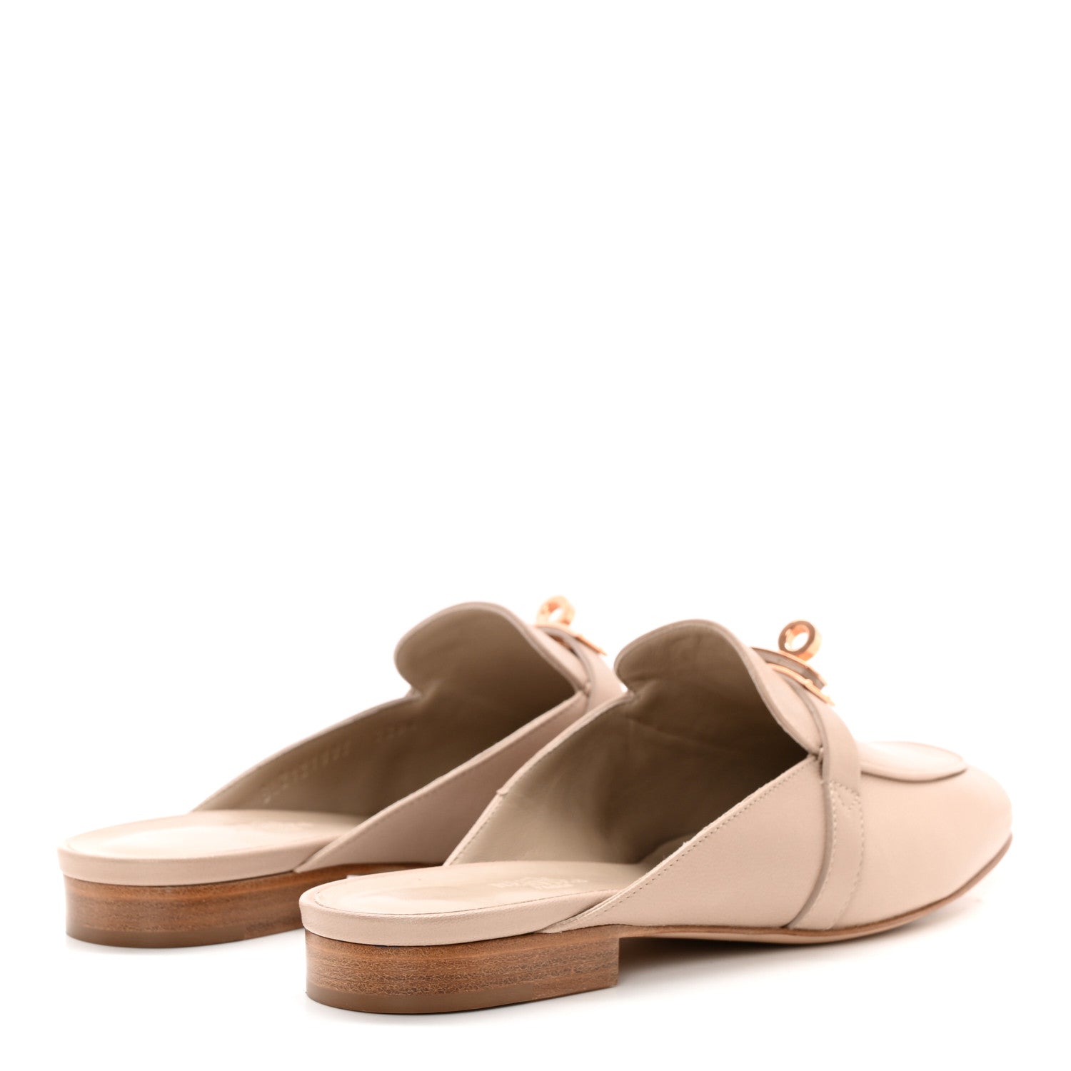 Hermes Calfskin Oz Mules 38 Blanc Gomme 4 of 12