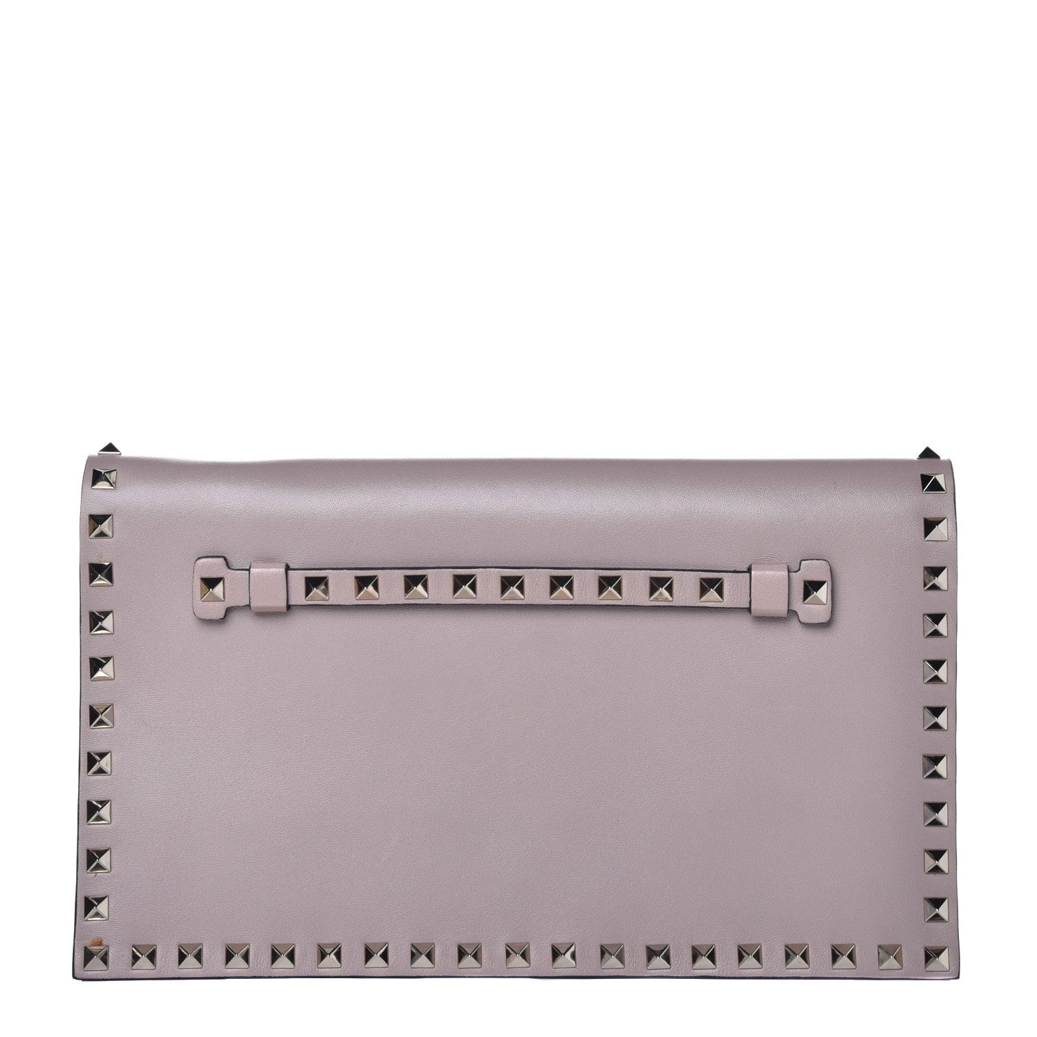 Valentino Garavani Nappa Rockstud Wristlet Clutch Poudre 1 of 8