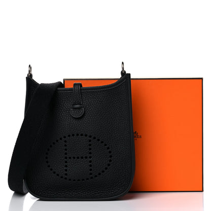 Hermes Taurillon Clemence Evelyne TPM Black 10 of 10