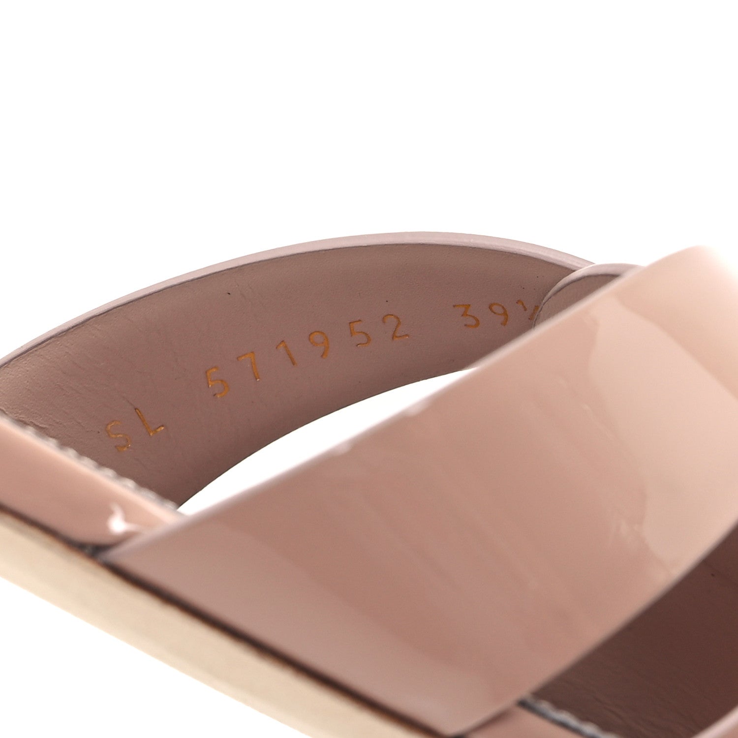 Saint Laurent Patent Tribute 05 Slide Sandals 39.5 Nude 9 of 10