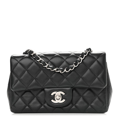Chanel Lambskin Quilted Mini Rectangular Flap Black 1 of 11