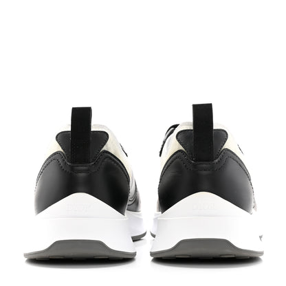 Christian Dior Smooth Calfskin Technical Mesh Oblique Womens B25 Runner Sneakers 39 Black Grey 5 of 17